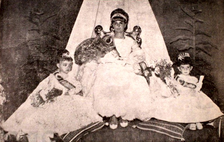 1964 - Reina de las fallas infantil - Mari Filo Gracia Aguilar / Reina de las fallas - María Rosa Núñez Pagán